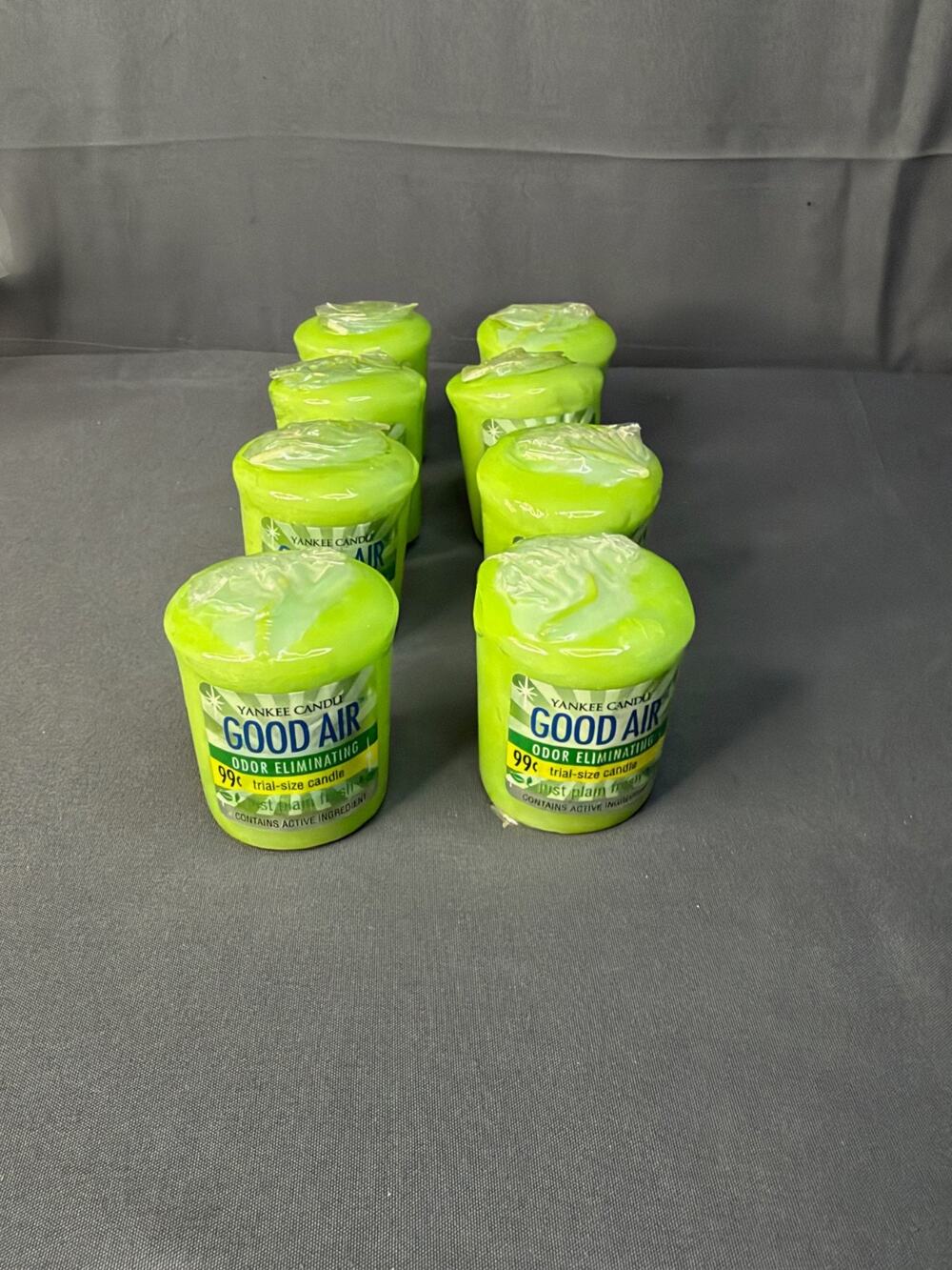 Yankee Candle Good Air Odor Eliminating Just Plain Fresh Votives Lot of 8 Retire